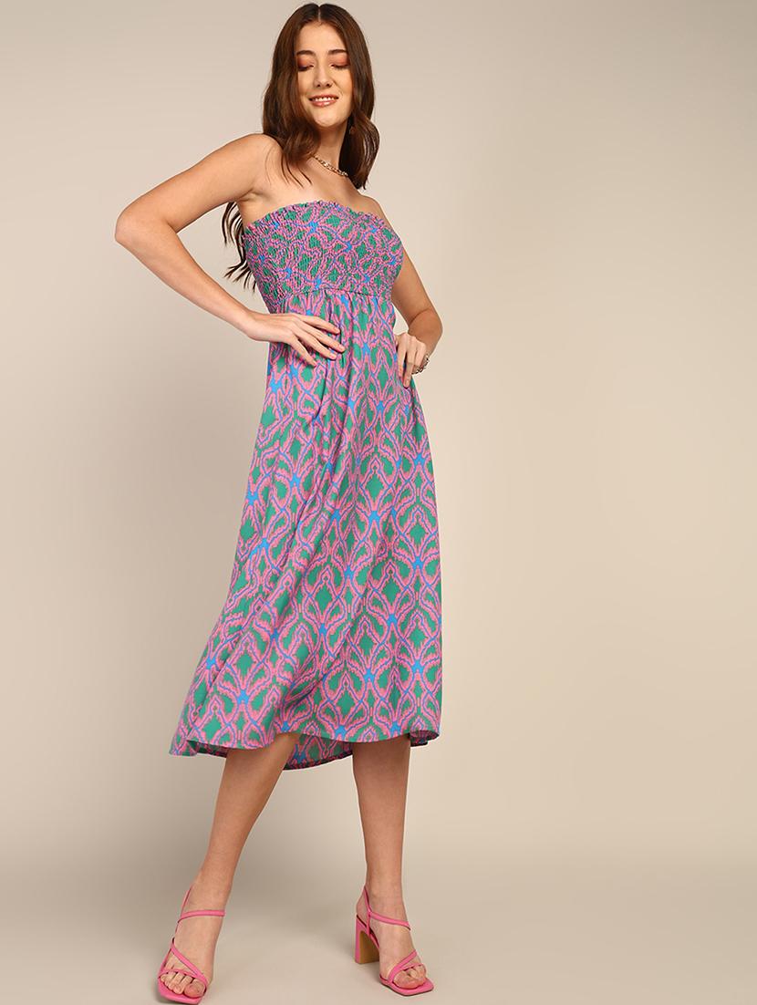 women printed a-line dress - 21730349 - Zoom Image - 0