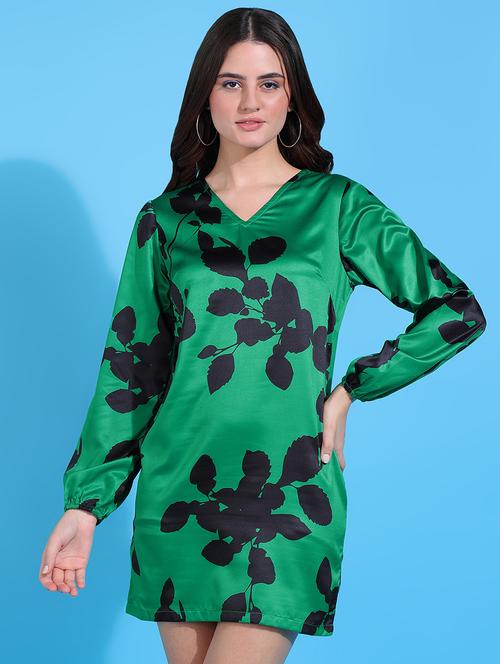 women v-neck printed sheath dress - 21730360 -  Standard Image - 0