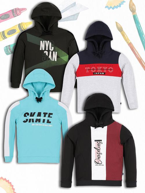 boys pack of 4 printed long sleeve t-shirt - 21730370 - Standard Image - 0