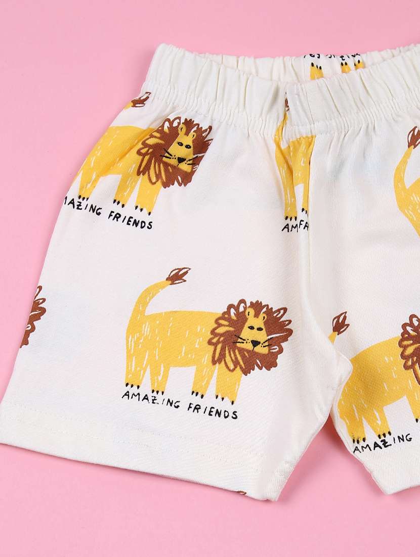 kids printed t-shirt and short co-ord set - 21730378 - Standard Image - 3