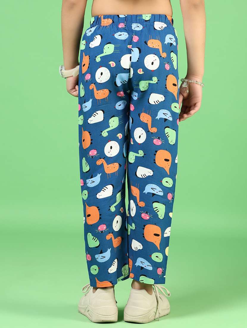 girls printed mid rise track pant  - 21730392 -  Standard Image - 3