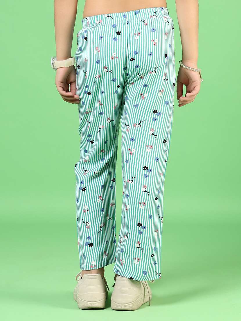 girls printed mid rise track pant  - 21730393 -  Standard Image - 3