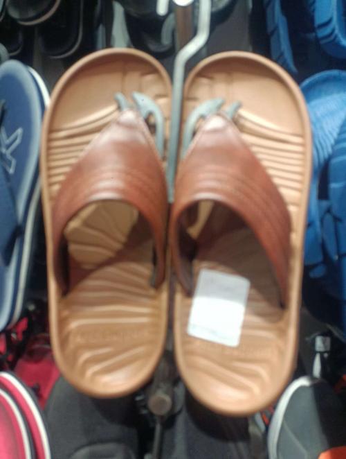 tan pu (polyurethane) flip flops - 21730435 - Standard Image - 0