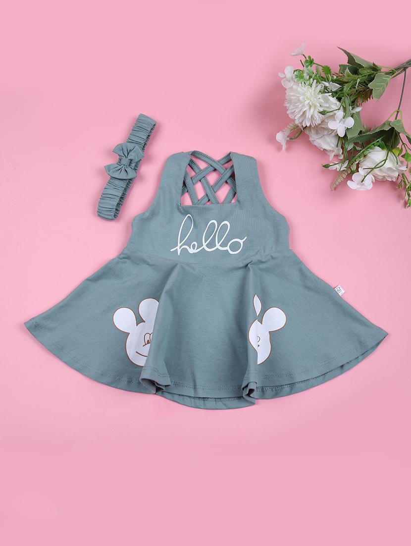 girls printed shoulder strap frock - 21730460 -  Zoom Image - 0