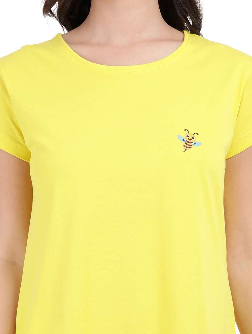 women solid round neck sleepshirt - 21730649 -  Standard Image - 5