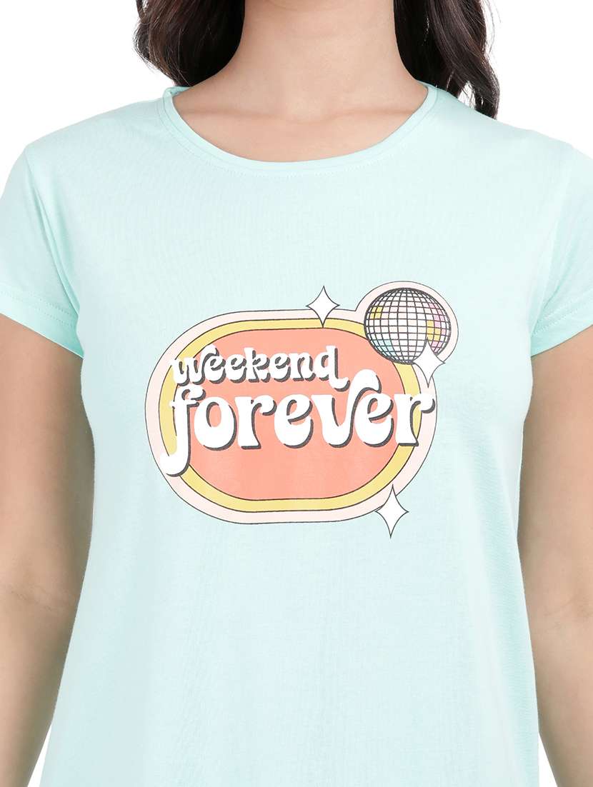 women printed round neck sleepshirt - 21730652 -  Standard Image - 5