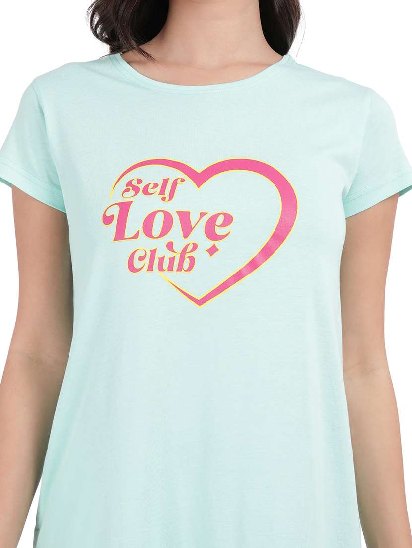 women printed round neck sleepshirt - 21730657 -  Standard Image - 5