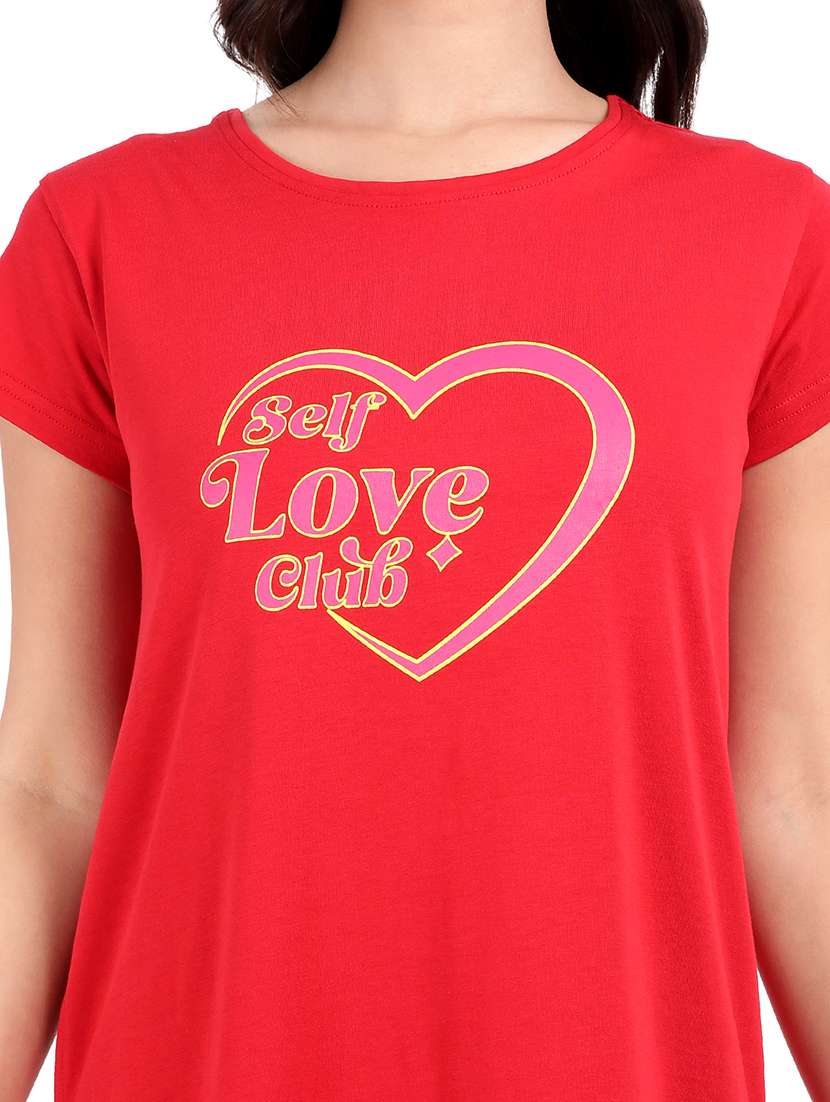 women printed round neck sleepshirt - 21730658 -  Standard Image - 5