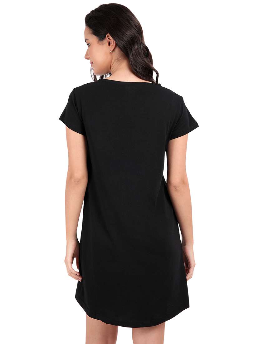 women printed round neck sleepshirt - 21730666 -  Standard Image - 3