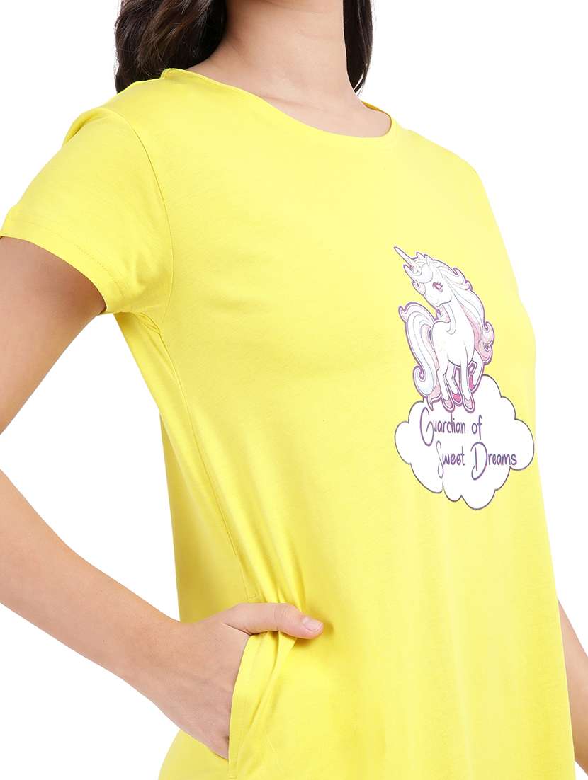 women printed round neck sleepshirt - 21730674 -  Standard Image - 5