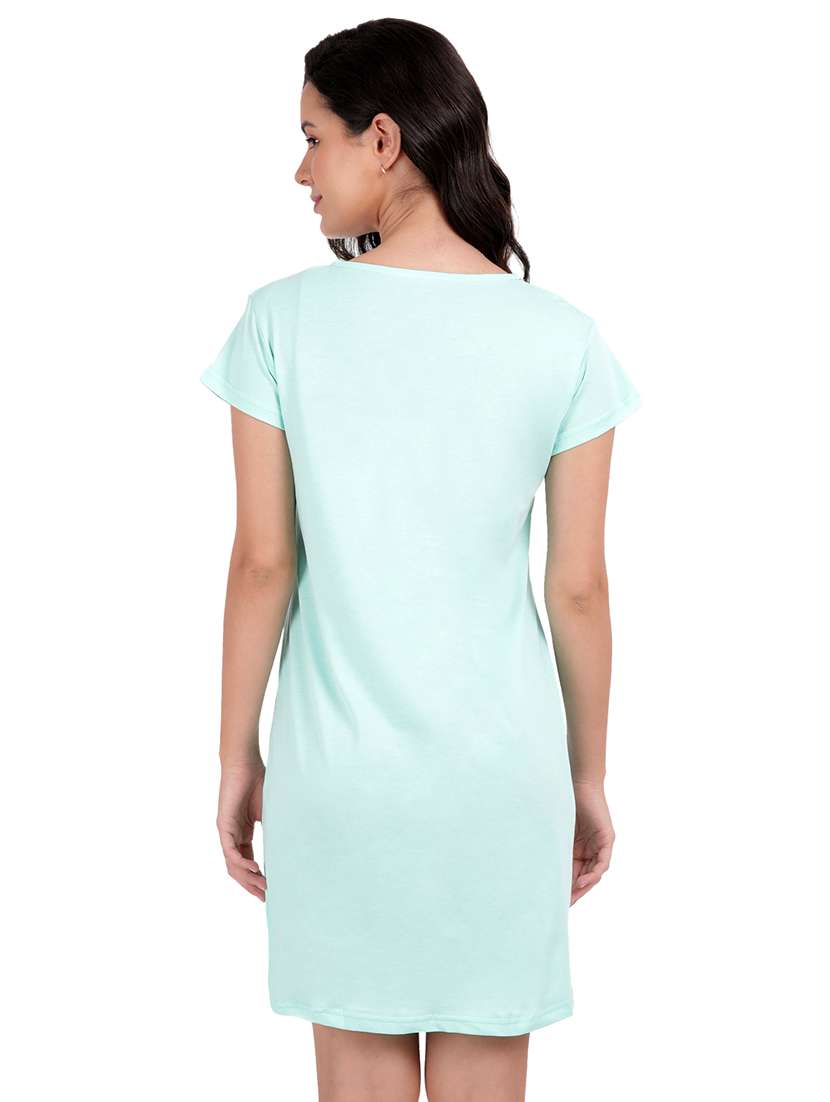 women printed round neck sleepshirt - 21730677 -  Standard Image - 3