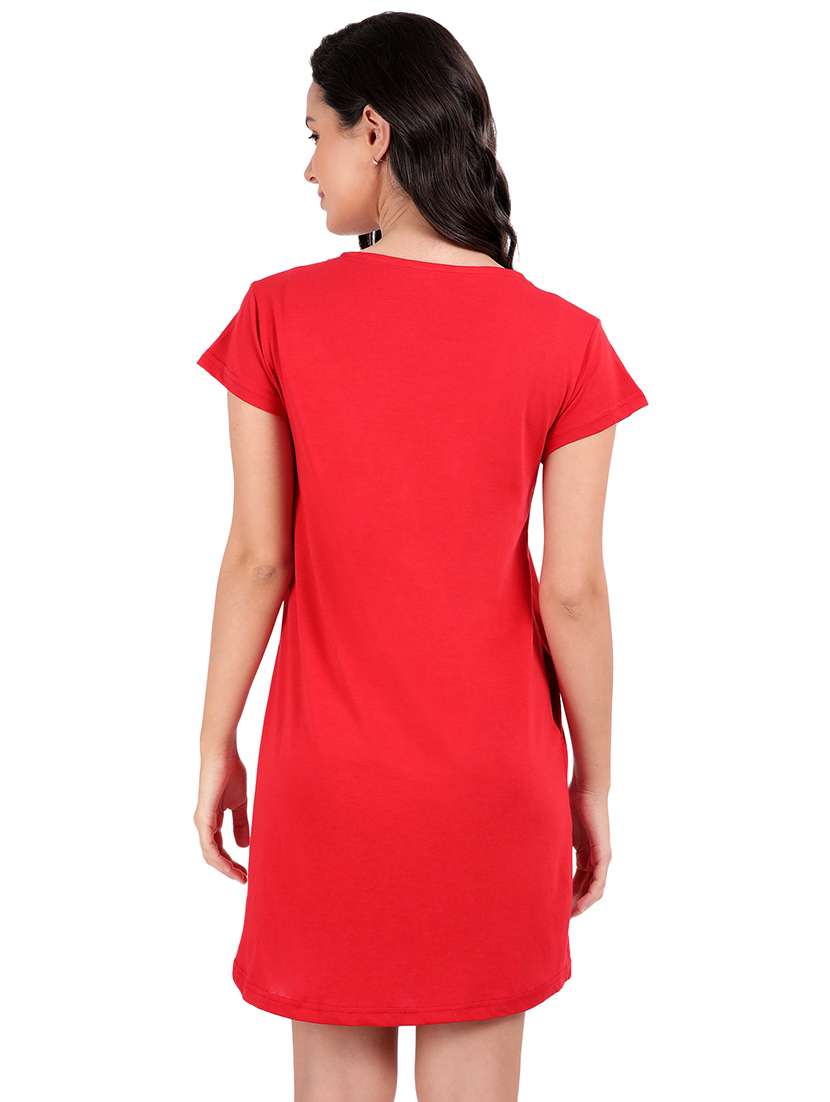 women printed round neck sleepshirt - 21730678 -  Standard Image - 3