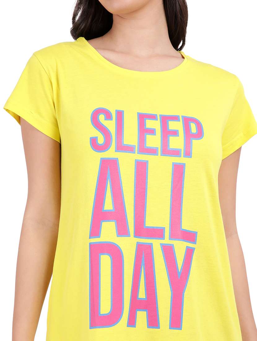 women printed round neck sleepshirt - 21730679 -  Standard Image - 5