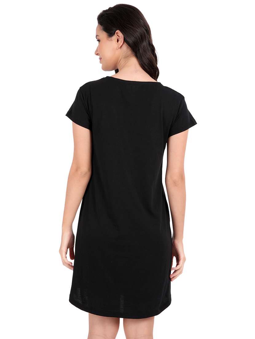 women printed round neck sleepshirt - 21730681 -  Standard Image - 3