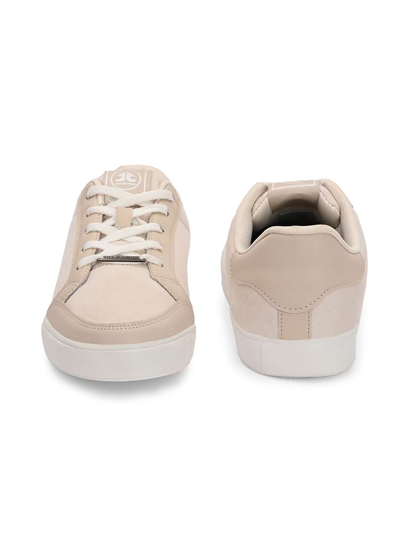 men solid off white lace up sneaker - 21730696 -  Standard Image - 3
