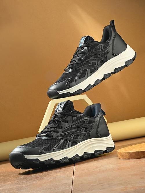 men solid lace up sport shoes - 21730716 -  Standard Image - 0