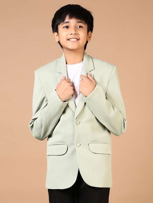 boys solid long sleeve blazer  - 21730855 -  Standard Image - 0