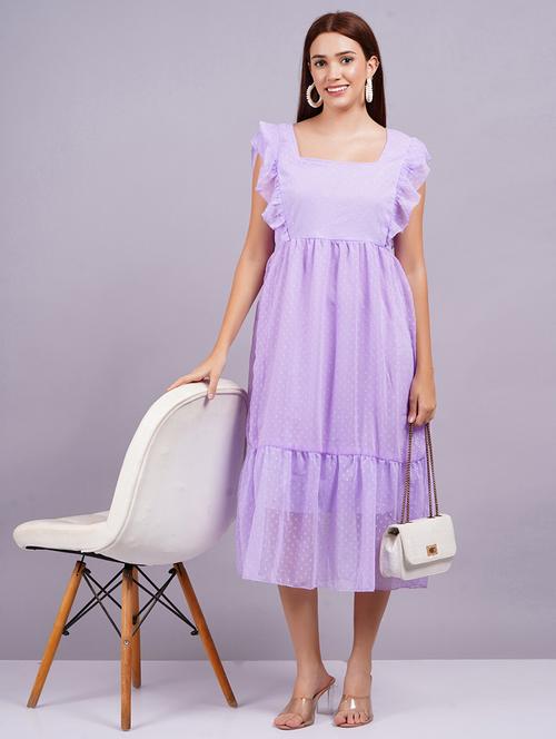women self designed ruffled sleeves tiered dress - 21730863 -  Standard Image - 0