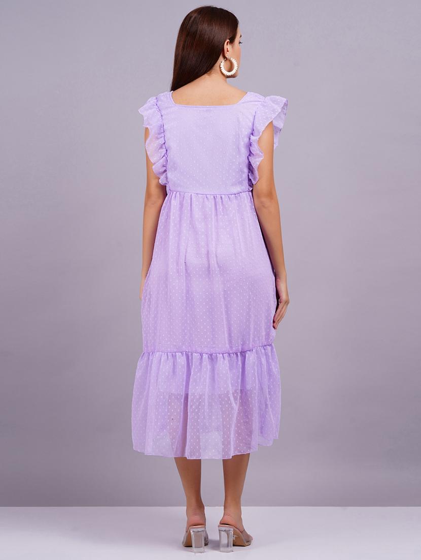 women self designed ruffled sleeves tiered dress - 21730863 - Standard Image - 3