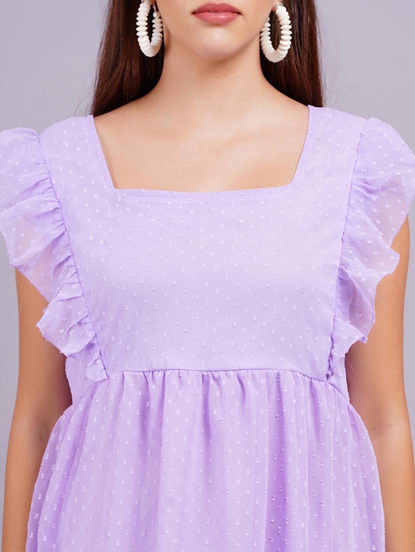 women self designed ruffled sleeves tiered dress - 21730863 - Standard Image - 5
