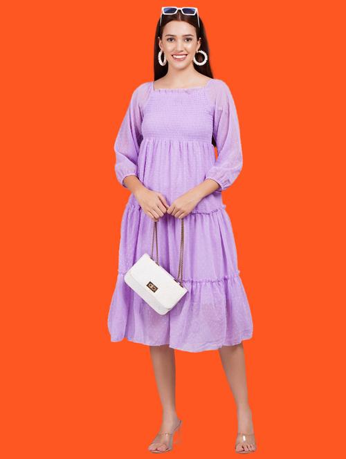 women self designed long sleeves tiered dress - 21730887 -  Standard Image - 0