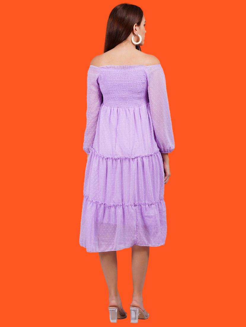 women self designed long sleeves tiered dress - 21730887 - Standard Image - 3