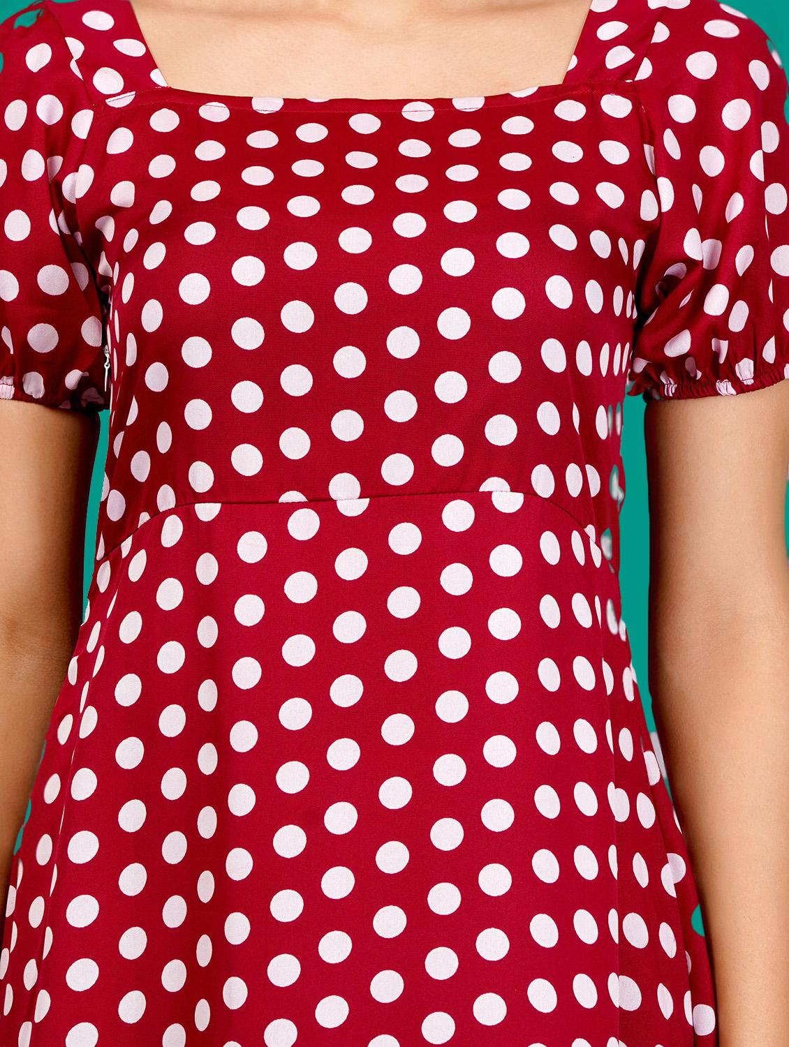women printed puff sleeves tiered dress - 21730903 - Standard Image - 5