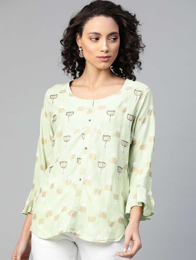 women bell sleeves printed regular top - 21731146 - Zoom Image - 0
