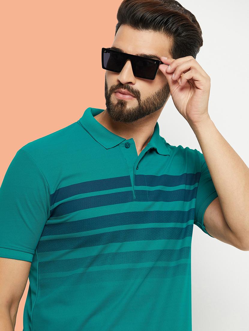 men short sleeves striped polo t-shirt - 21731246 - Zoom Image - 0