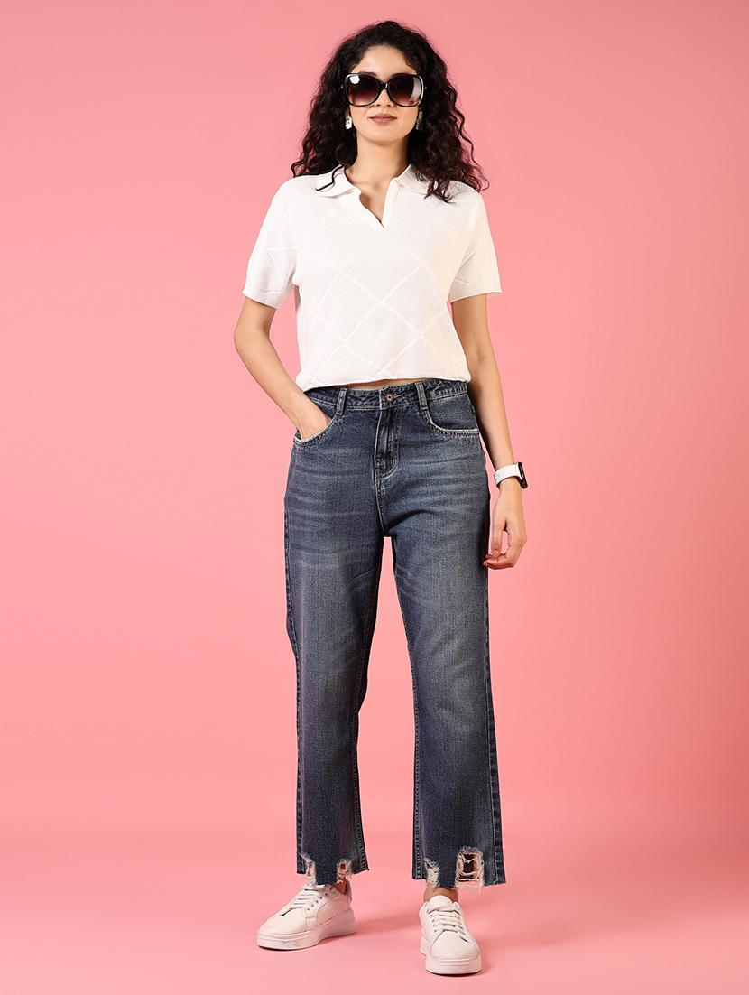 women short sleeves solid crop top - 21731314 - Standard Image - 3