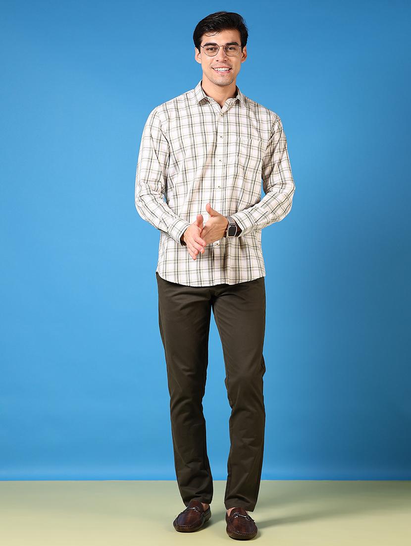 men long sleeves checkered casual shirt - 21731367 - Standard Image - 3