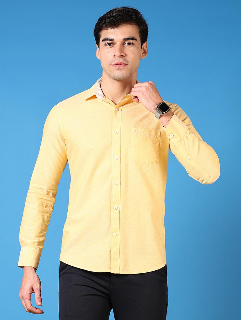 men long sleeves plain casual shirt - 21731369 -  Zoom Image - 0