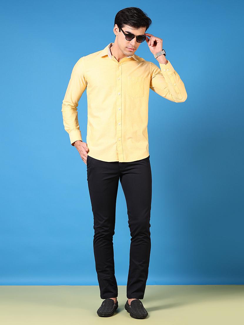 men long sleeves plain casual shirt - 21731369 - Standard Image - 3
