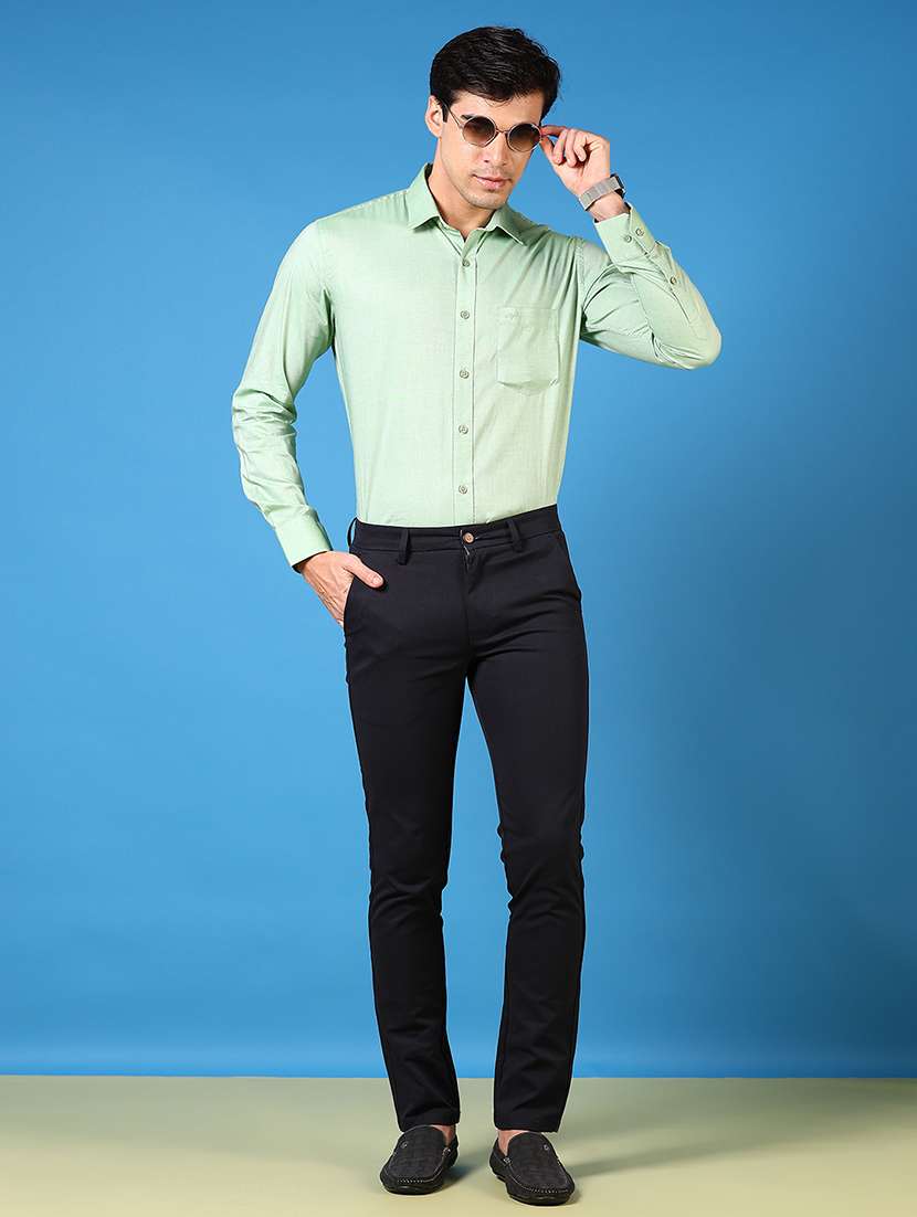 men long sleeves plain formal shirt - 21731402 -  Standard Image - 3