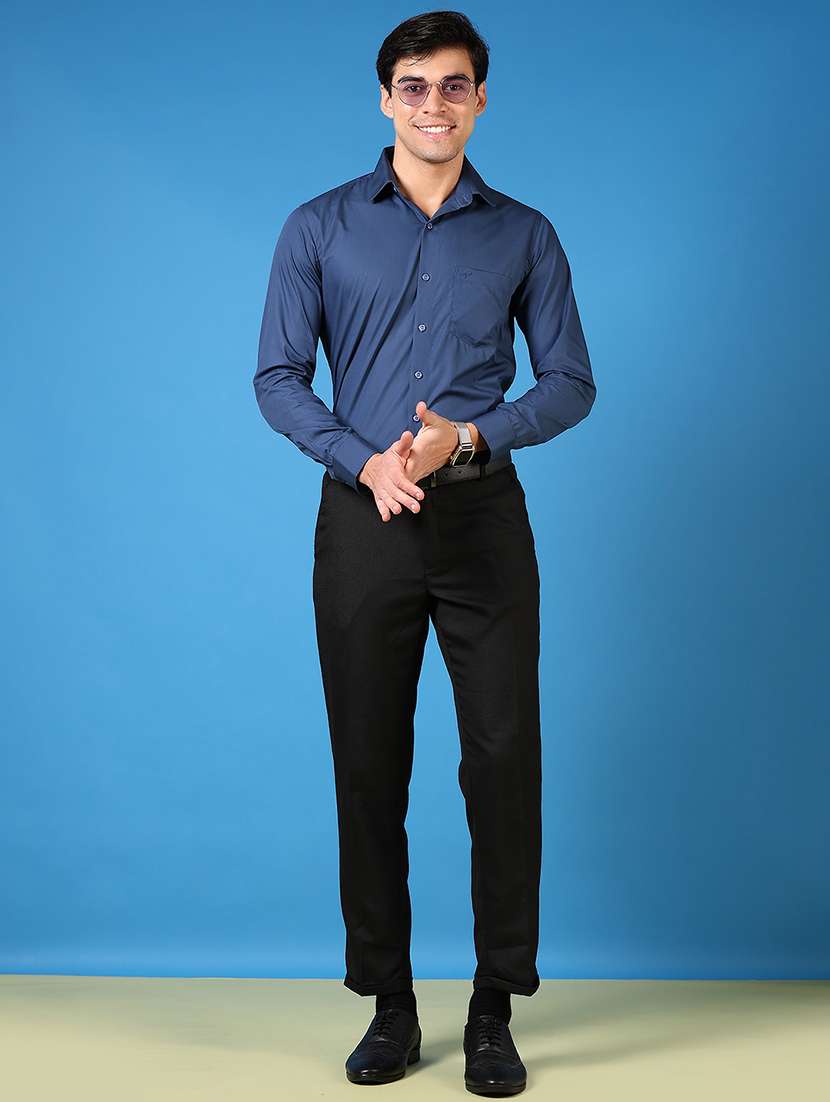 men long sleeves plain formal shirt - 21731413 -  Standard Image - 3
