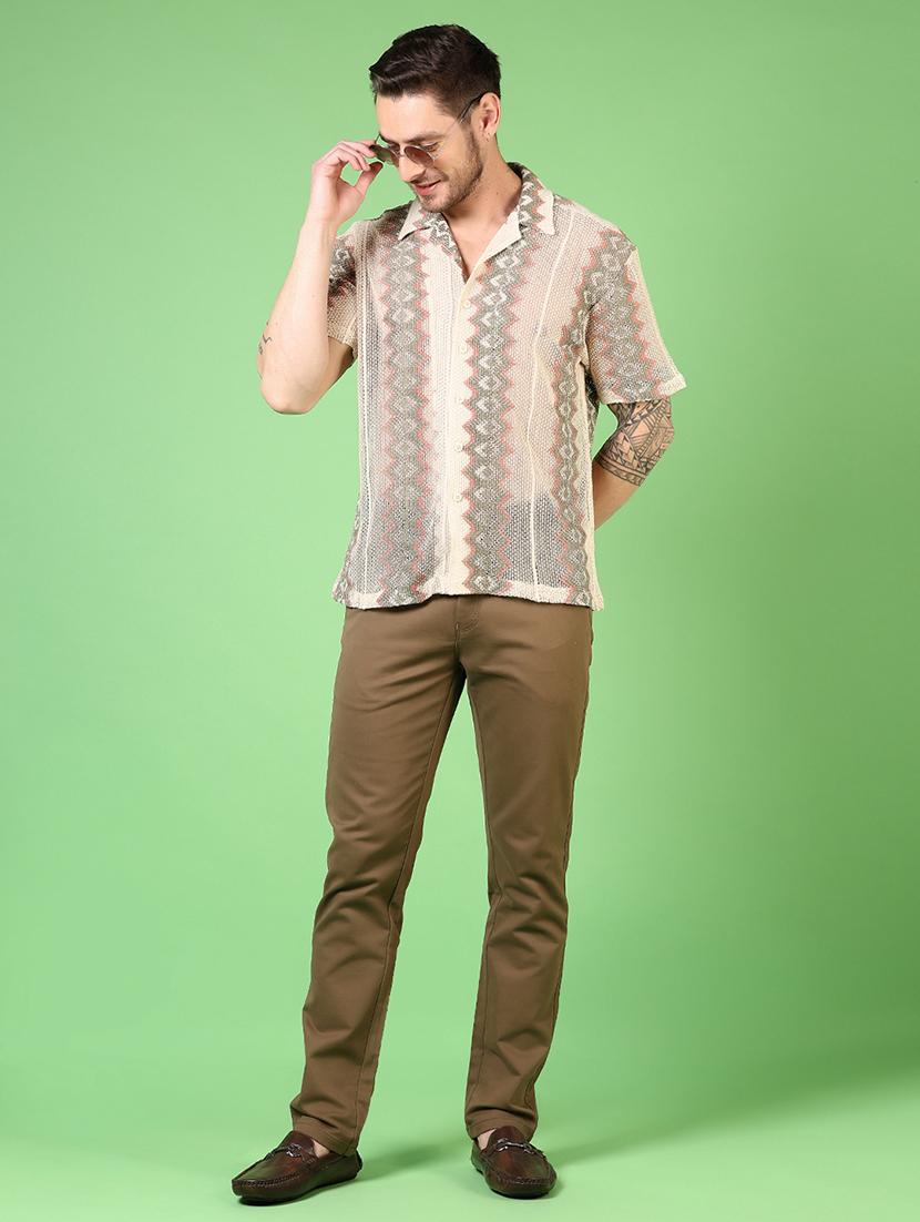 men short sleeves printed casual shirt - 21731453 - Standard Image - 3