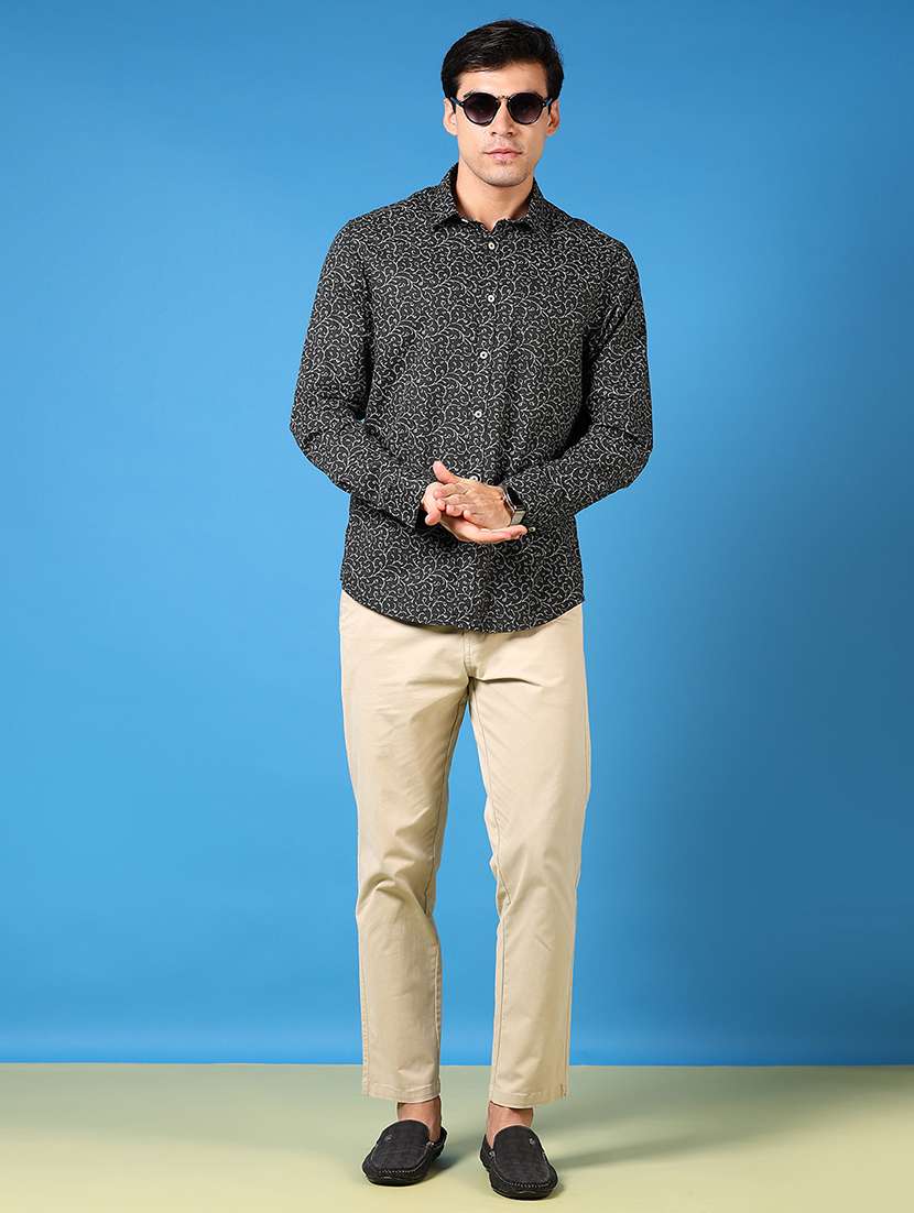 men long sleeves printed casual shirt - 21731458 -  Standard Image - 3