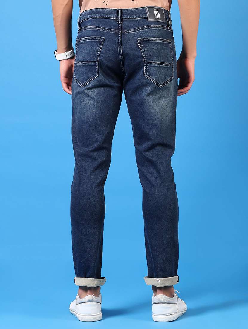 men washed mid rise jeans - 21731485 -  Standard Image - 3