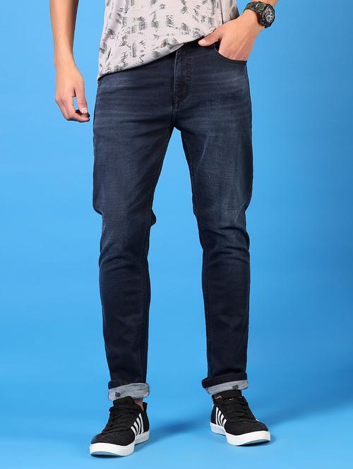men washed mid rise jeans - 21731492 - Standard Image - 0