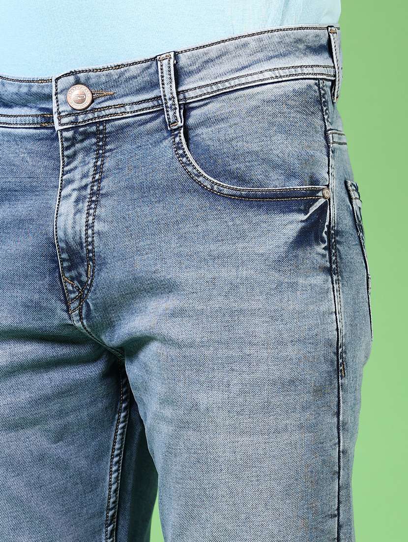 men washed mid rise jeans - 21731494 -  Standard Image - 5