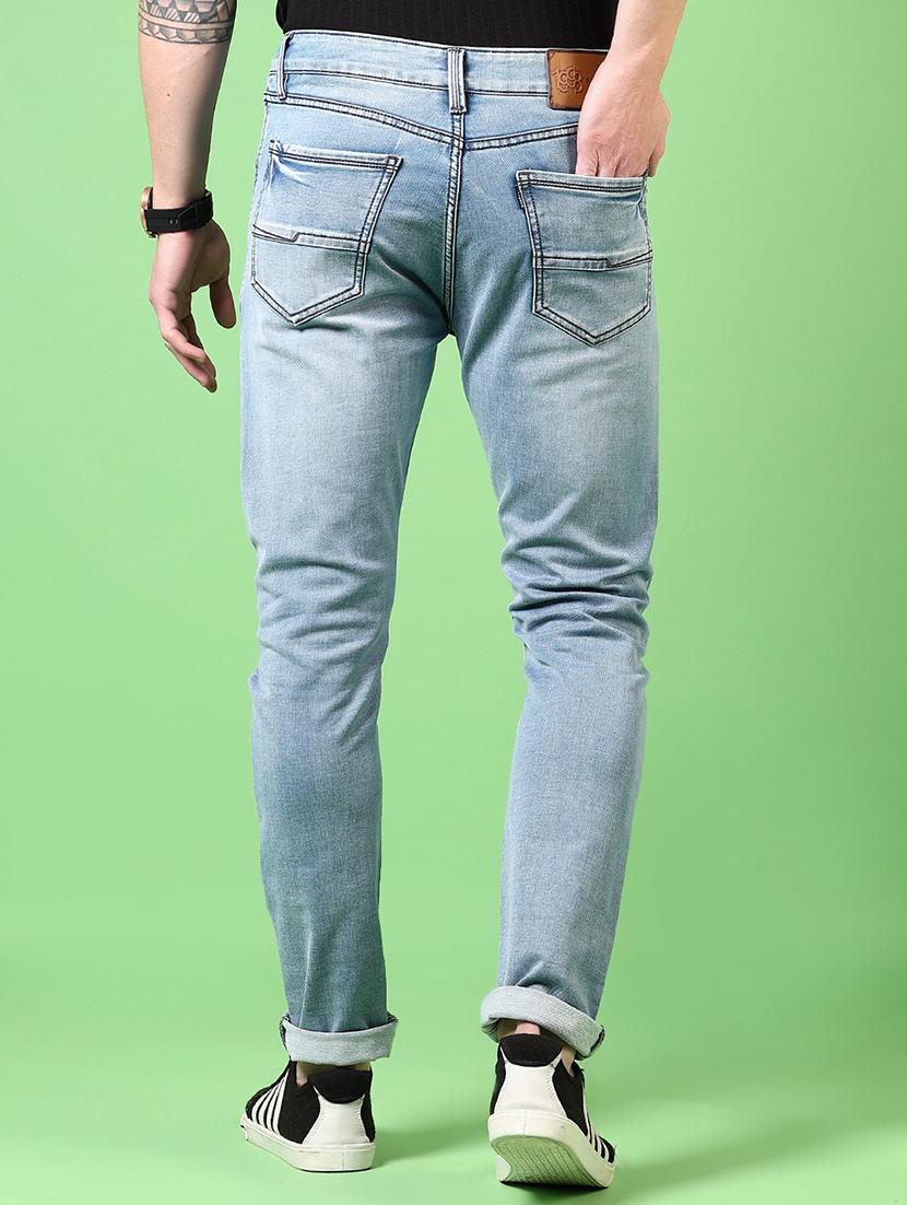 men washed mid rise jeans - 21731498 - Standard Image - 3