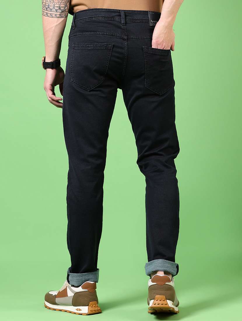 men plain mid rise jeans - 21731503 - Standard Image - 3