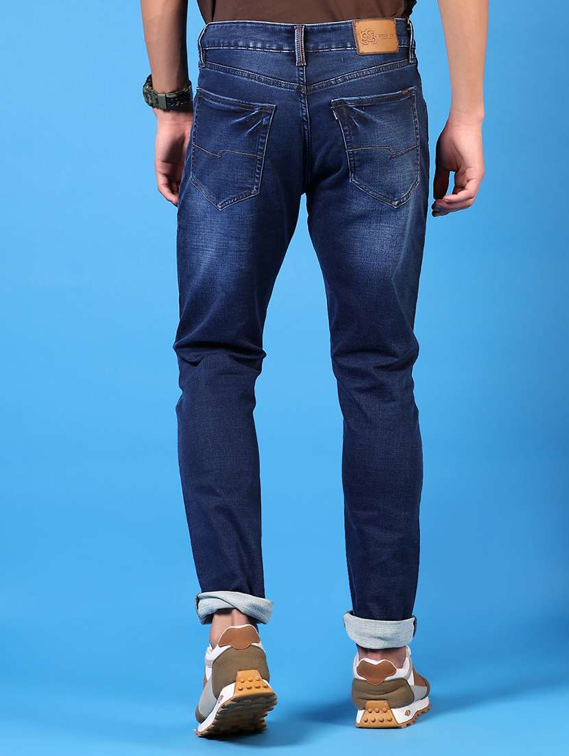 men washed mid rise jeans - 21731505 -  Standard Image - 3