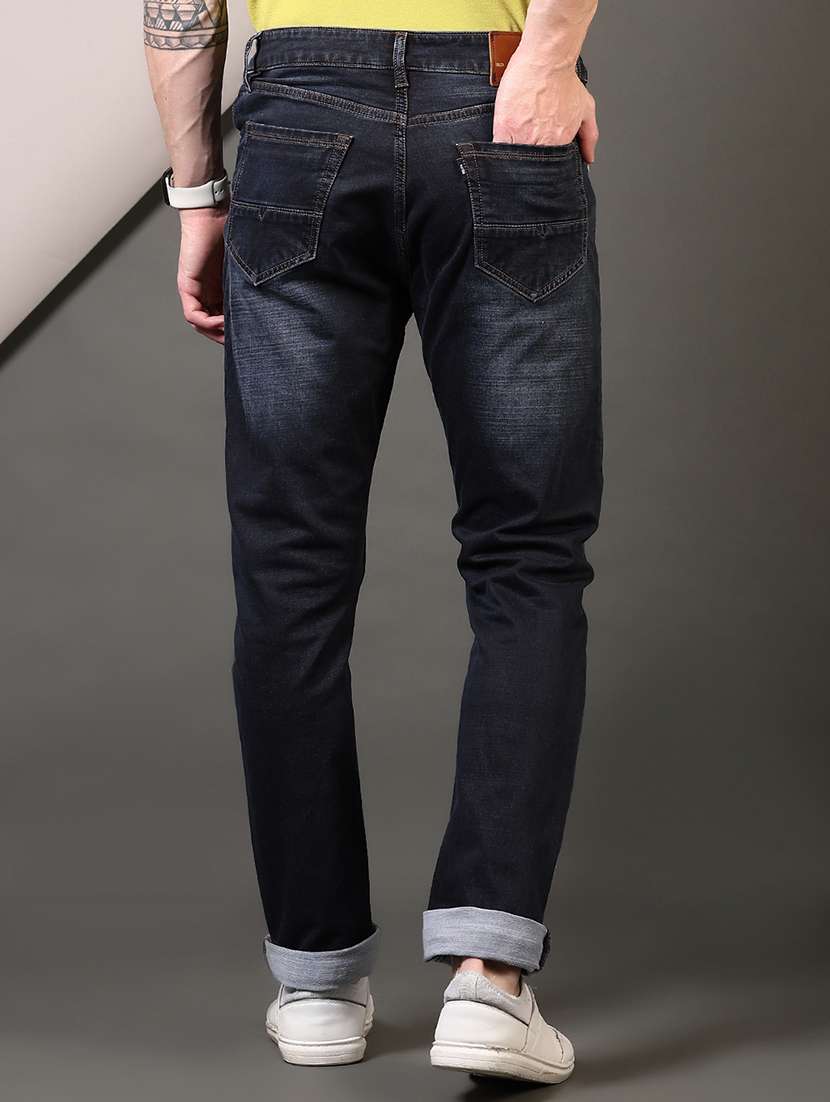men washed mid rise jeans - 21731512 -  Standard Image - 3