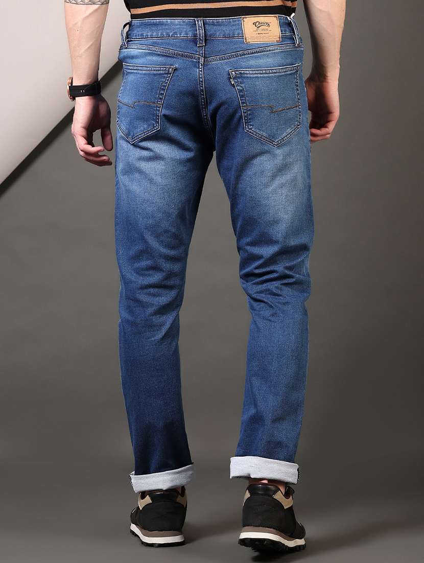 men solid mid rise slim fit jeans - 21731513 -  Standard Image - 3