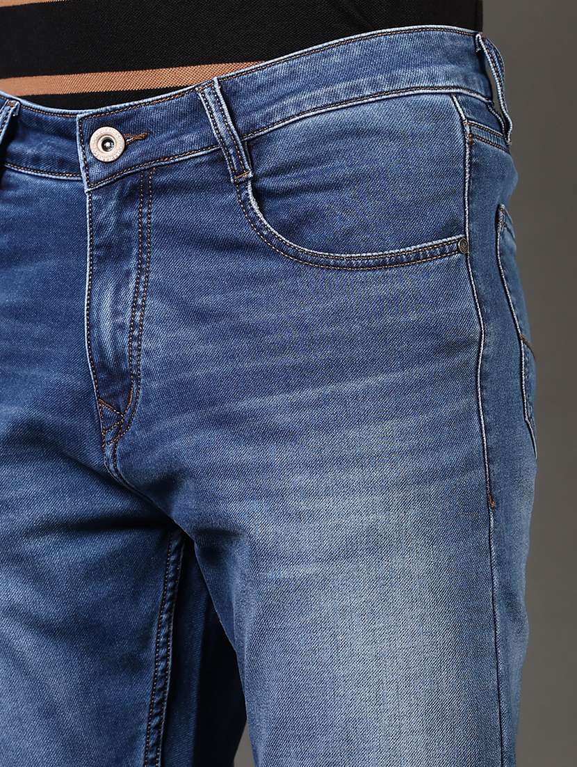men solid mid rise slim fit jeans - 21731513 -  Standard Image - 5