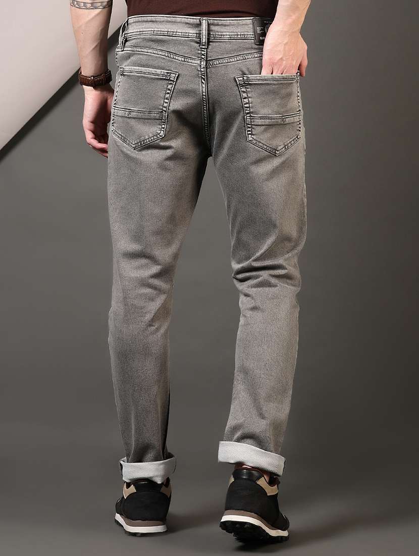 men washed mid rise jeans - 21731520 -  Standard Image - 3