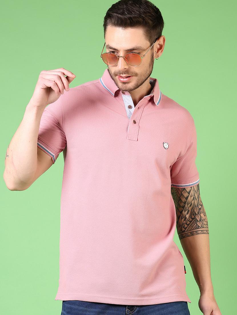 men solid short sleeve polo t-shirt - 21731538 - Zoom Image - 0