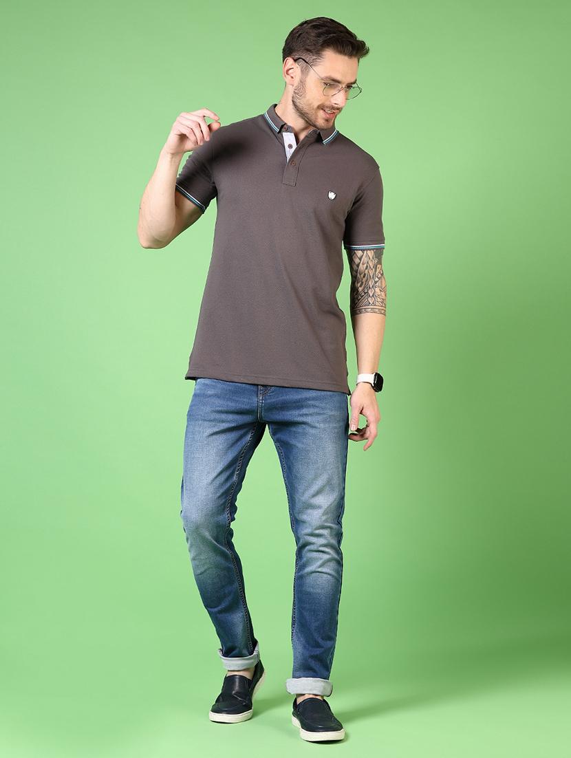 men solid short sleeve polo t-shirt - 21731539 - Standard Image - 3