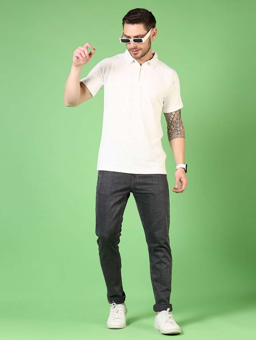 men self design short sleeve polo t-shirt - 21731544 - Standard Image - 3